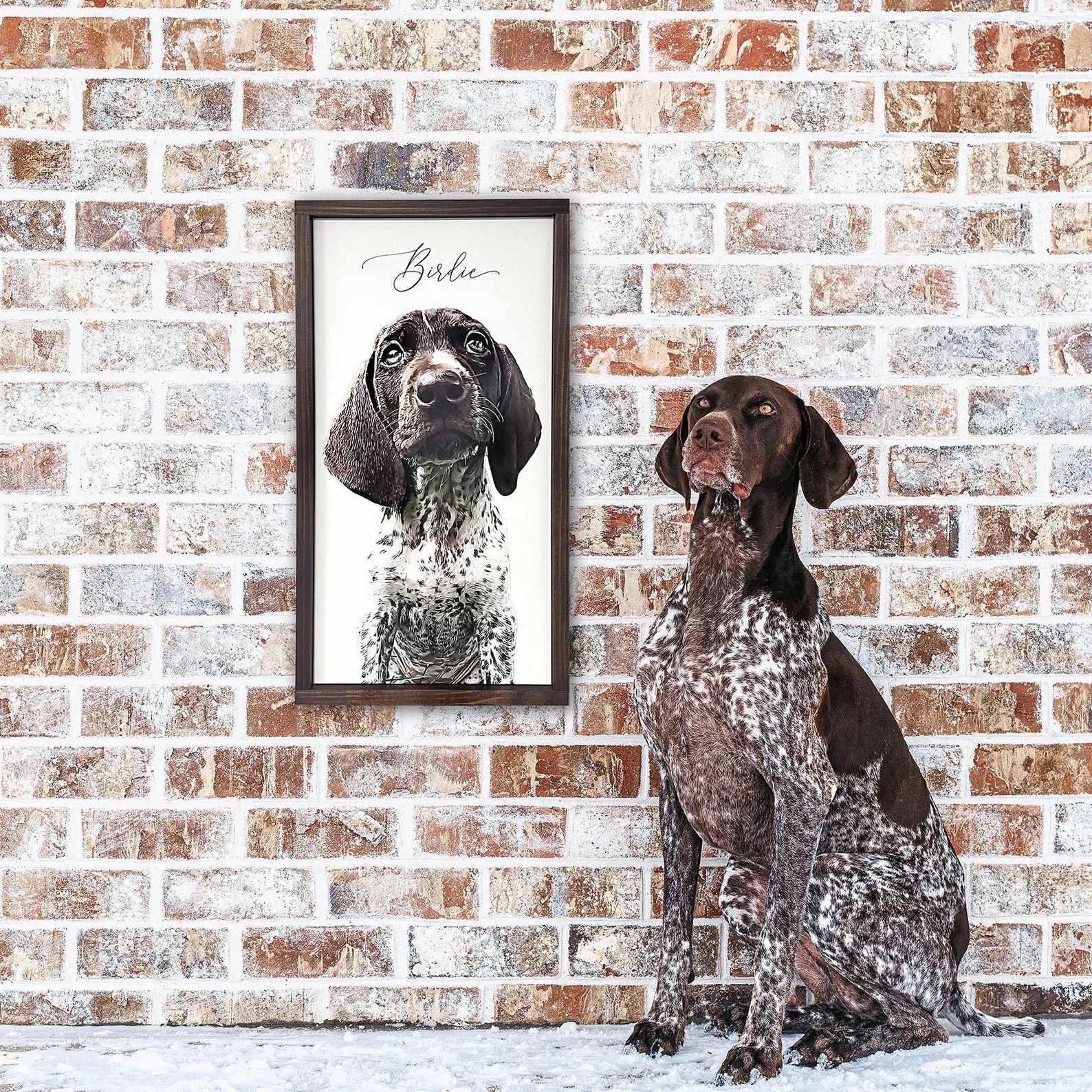 Personalized Pet Print, Custom Wood Framed or Unframed Pet Portrait on Canvas | Etsy (US)