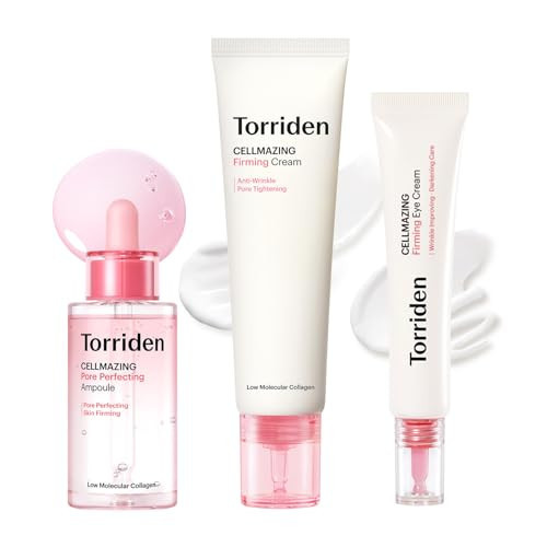 Torriden CELLMAZING Pore Perfecting Ampoule 1.01 fl.oz. + CELLMAZING Firming Cream 2.02 fl.oz. + CELLMAZING Firming Eye Cream 1.01 fl.oz | Improving Skin Elasticity | 5D Collagen Complex | Amazon (US)