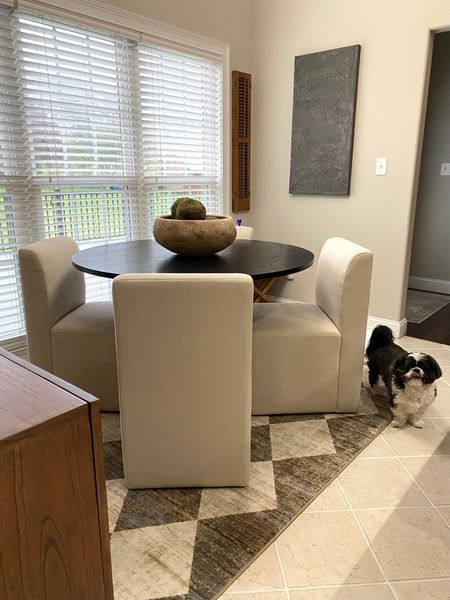 He acts just like his Daddy! 😜 Zoom in and see Cooper’s face then you’ll understand! 😂 I am still loving this new look in the kitchen area. It’s simple, classic and modern. The quality of these chairs and dining table are amazing and budget friendly. I’m obsessed🥰. Hope you’re having a great week! Mine is pretty fabulous! 

#LTKhome #LTKfamily #LTKstyletip