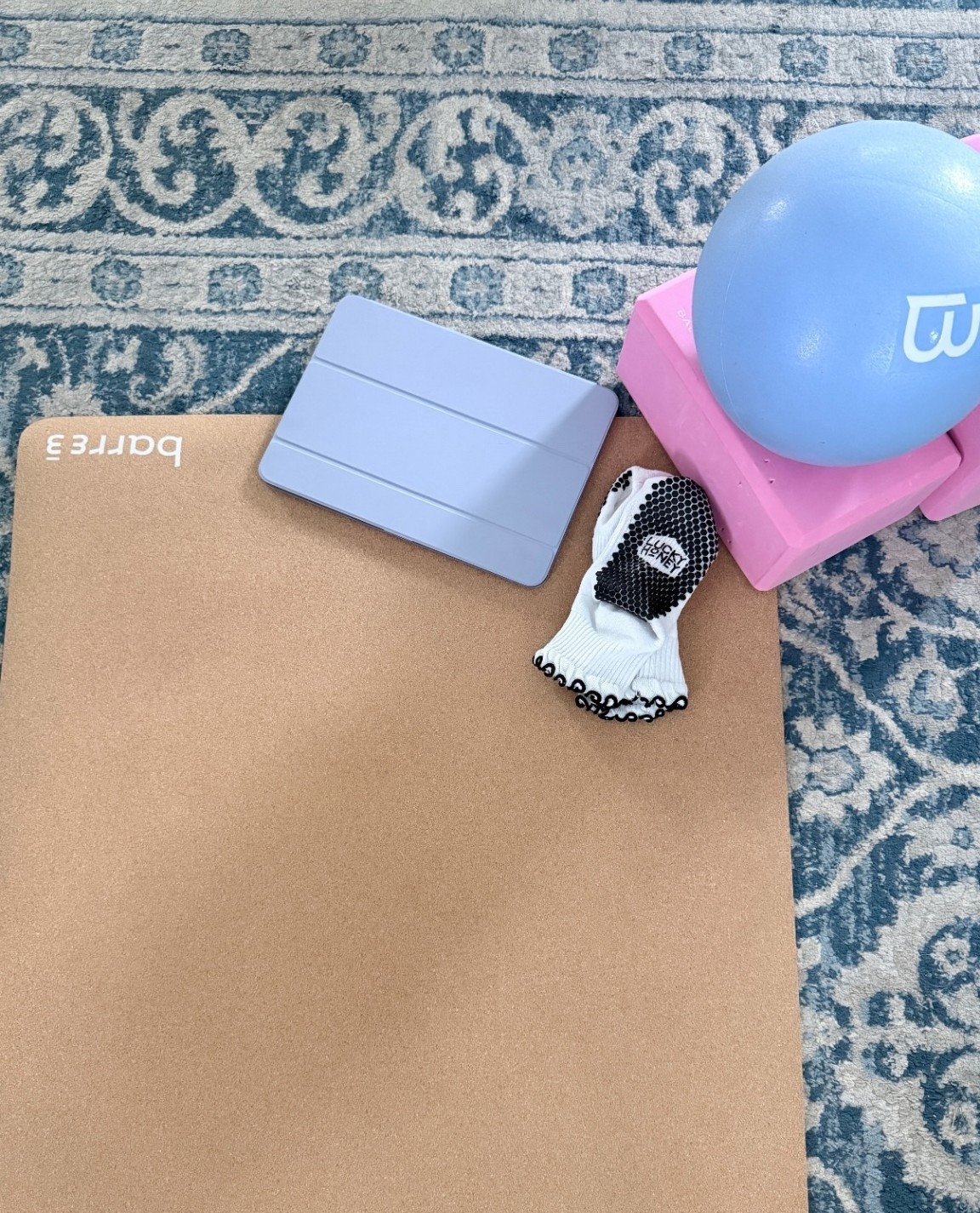 Postpartum workout day 2! Only got 10 minutes of barre3 online in and baby had to join me on the mat, but I’ll take it. 

My favorite grip socks are
Lucky Honey! Essential in studio and so comfy for home too. 

A barre3 core ball is essential for my at home workouts

Yoga blocks for added support where I need it

I love the feeling of an antislip cork mat

#LTKmomlife #LTKfitnessgoals #LTKActive