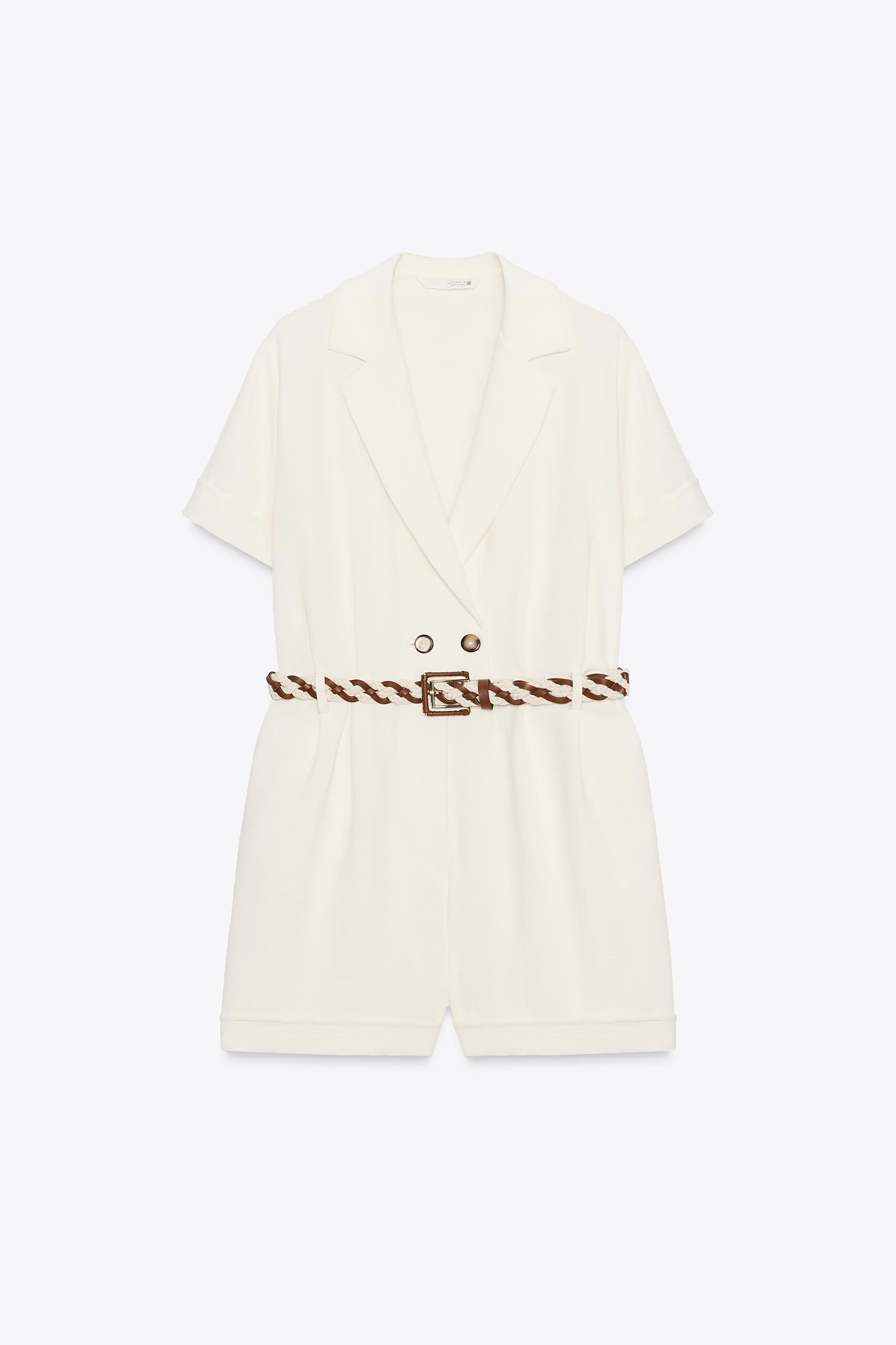BRAIDED BELT PLAYSUIT | Zara UK