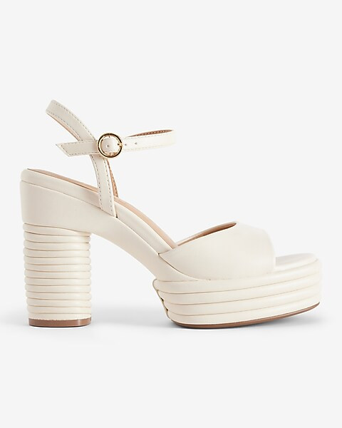 Brian Atwood x Express Stacked Platform Heeled Sandals | Express