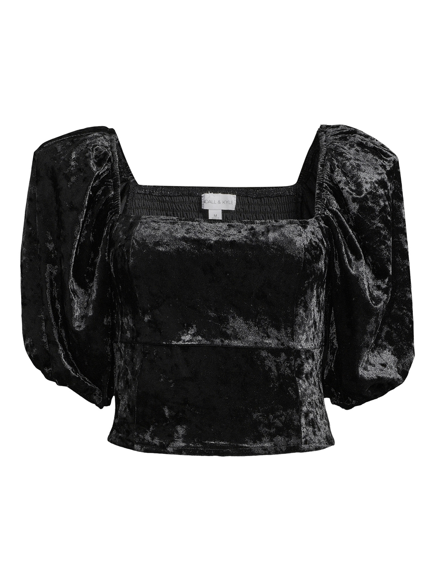 Kendall + Kylie Junior's Crushed Velvet Balloon Sleeve Top - Walmart.com | Walmart (US)