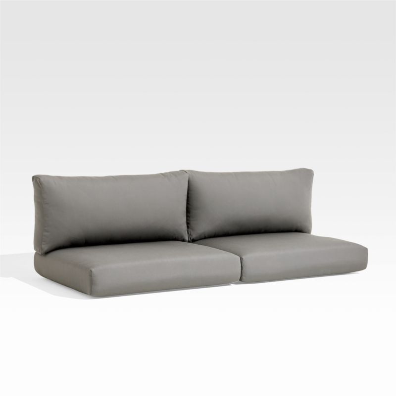 Abaco Graphite Sunbrella Sofa Cushions + Reviews | Crate & Barrel | Crate & Barrel