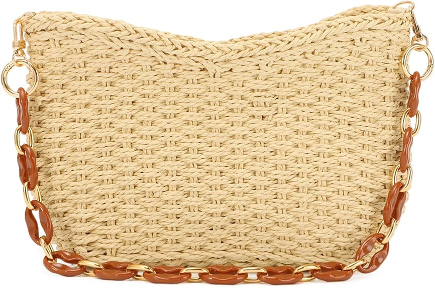 Straw Purse Bag,Woven Handbag,Summer Purse,Raffia Tote CrossBag for Beach Summer Travel | Amazon (US)