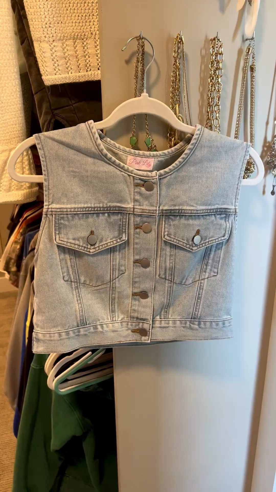 The best vest to wear with skirts. 

#vest #denim #top

#LTKgrwm #LTKootd #LTKOver40