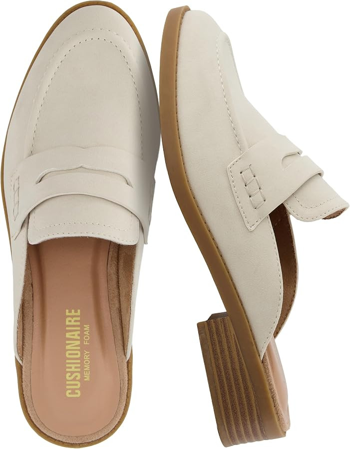 CUSHIONAIRE Women's Prescott Slip On Mule +Memory Foam, Wide Widths Available | Amazon (US)