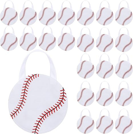 Shihanee 24 Pcs Baseball Party Favor Bags Ball Themed Party Goodie Candy Bags Sport Game Treat Ha... | Amazon (US)