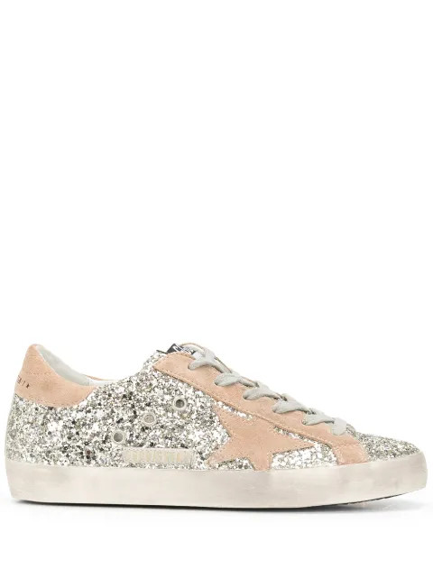 Golden Goose Super-Star glitter-detail Sneakers - Farfetch | Farfetch Global