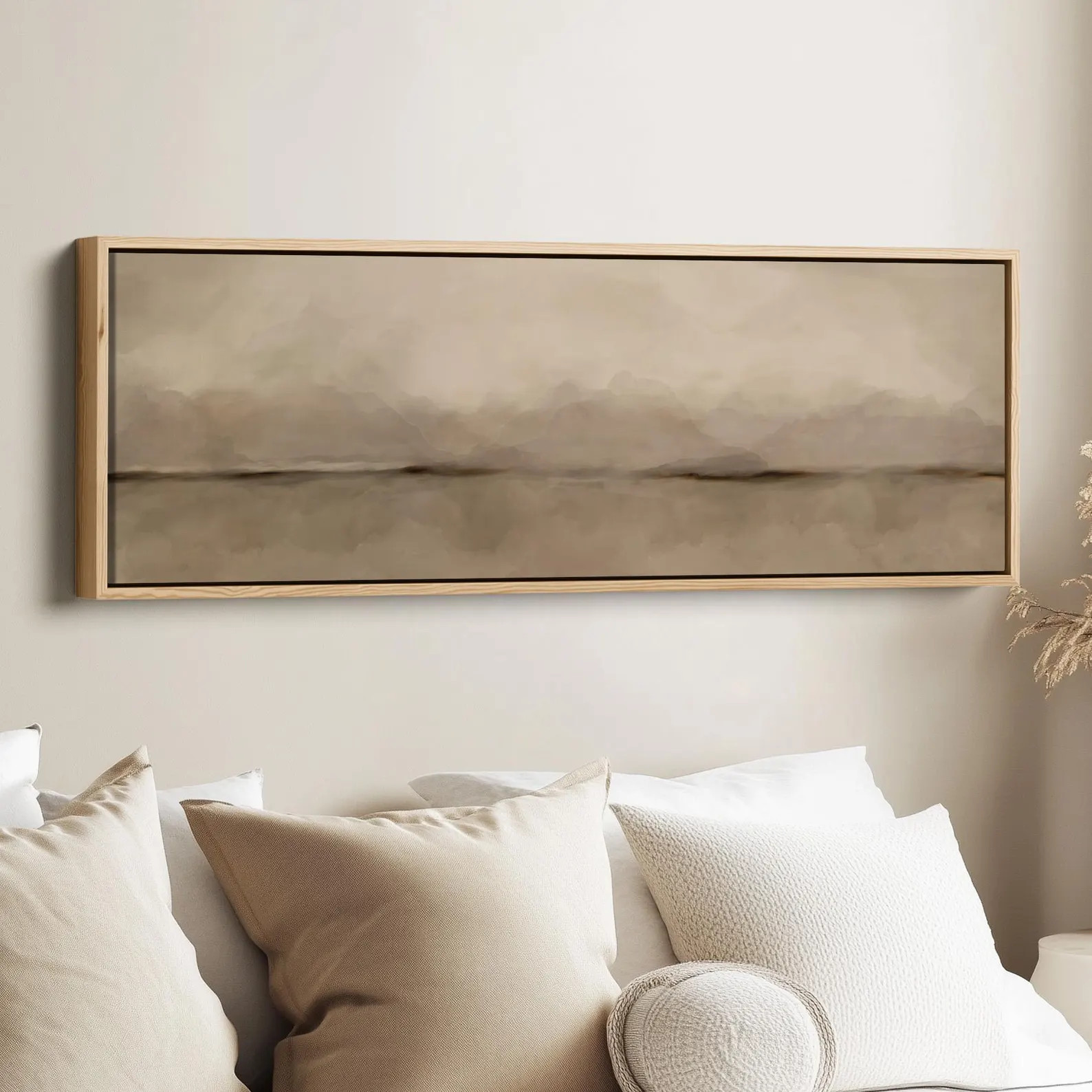 MINIMAL LANDSCAPE HORIZONTAL Wall Art Neutral Long Canvas Above Bed Living Room Decor | Etsy (Global)