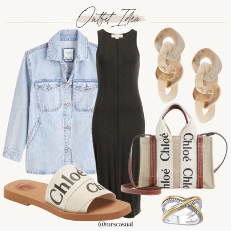 Casual summer dress and Chloe sandals outfit 💕 

#LTKFind #LTKunder50 #LTKunder100