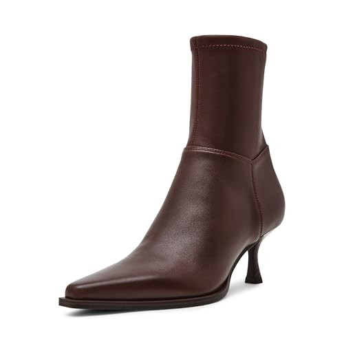 Steve Madden Women's Stasia Ankle Boot, Brown, 10 | Amazon (US)