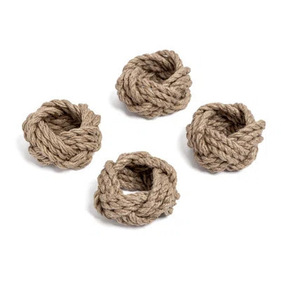 over&back Set of 4 Woven Rope Napkin Rings - Decorative Dining Table Décor | Wayfair North America