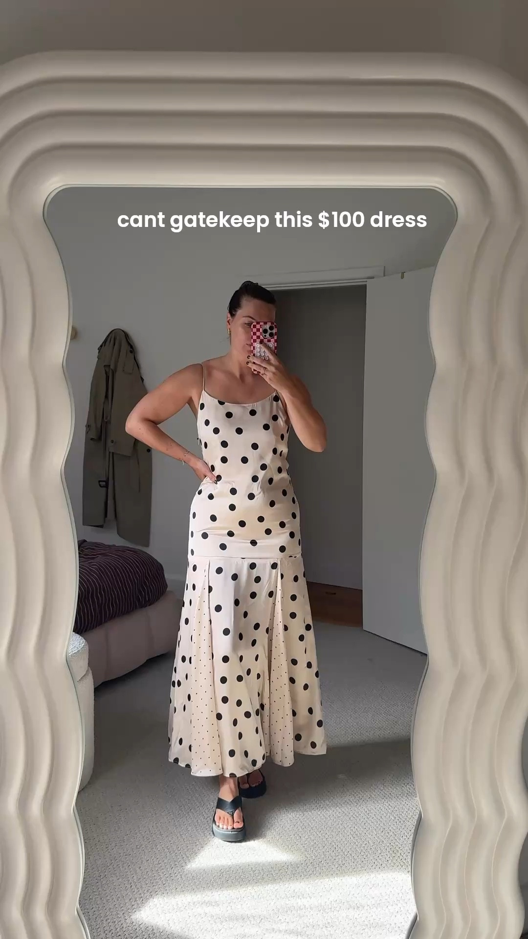 Obsessed with the draping on this polka dot satin dress 👏🏼 I’m wearing a size medium. 

(Polka dot dress, maxi dress, wedding guest outfit, polka dot gown, budget dress, satin long dress, elegant outfit, formal attire, black tie dress, evening gown, evening wear, cocktail dress, party wear, black and cream dress)

#LTKdresses #LTKaustralia #LTKdatenight