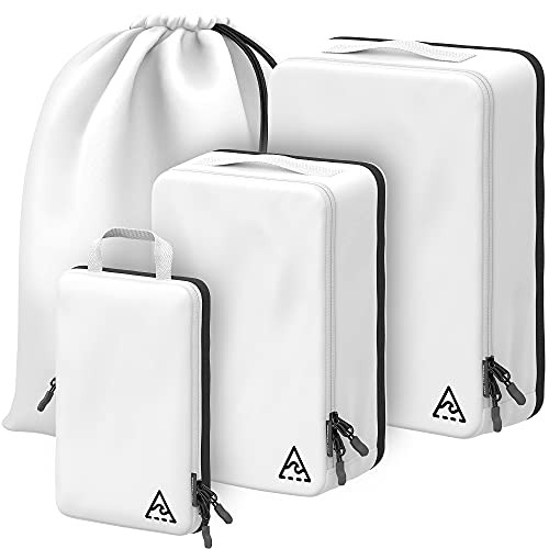 8 Set/4 Set Deluxe Compression Packing Cubes Travel - Maximize Space In Luggage With Patented Hyb... | Amazon (US)