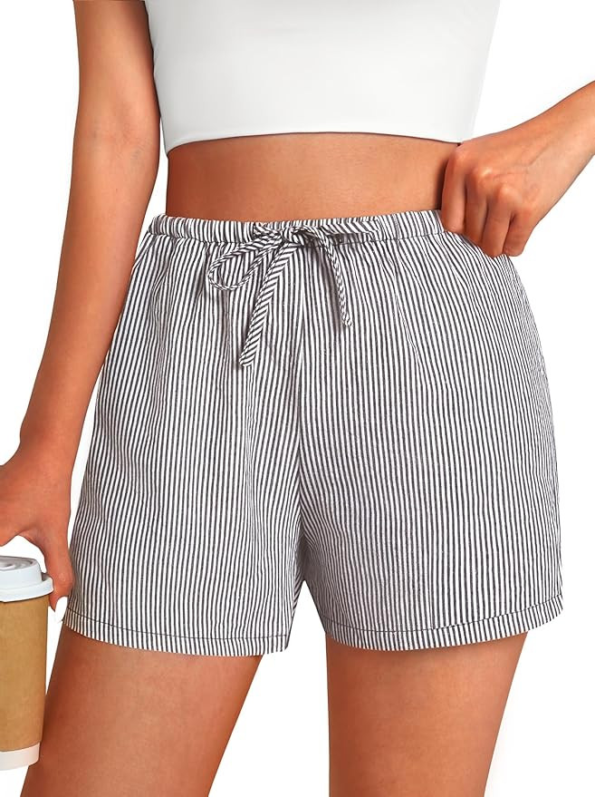 GKBK Women Boxer Shorts Gingham Pajama 2026 Casual Summer Lounge Sleep Plaid Pj Shorts Y2K Beach ... | Amazon (US)