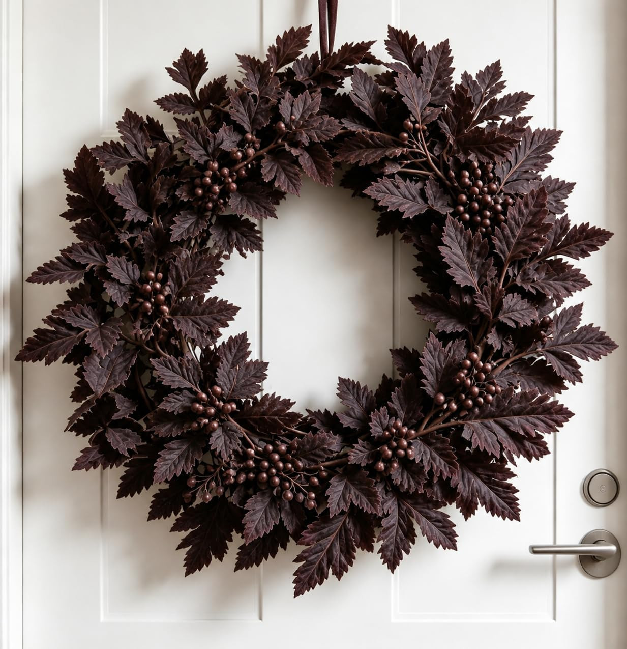 Fall Decor - 24 Inch Fall Wreaths for Front Door - Autumn Plum Cimicifuga Wreath - Farmhouse Harvest Thanksgiving Decorations for Home Indoor Outdoor Mantle Window | Amazon (US)