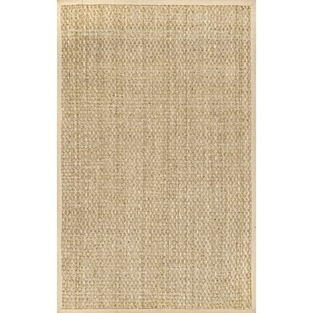 nuLOOM Hesse Checker Weave Seagrass Area Rug, 6' x 9', Natural | Walmart (US)