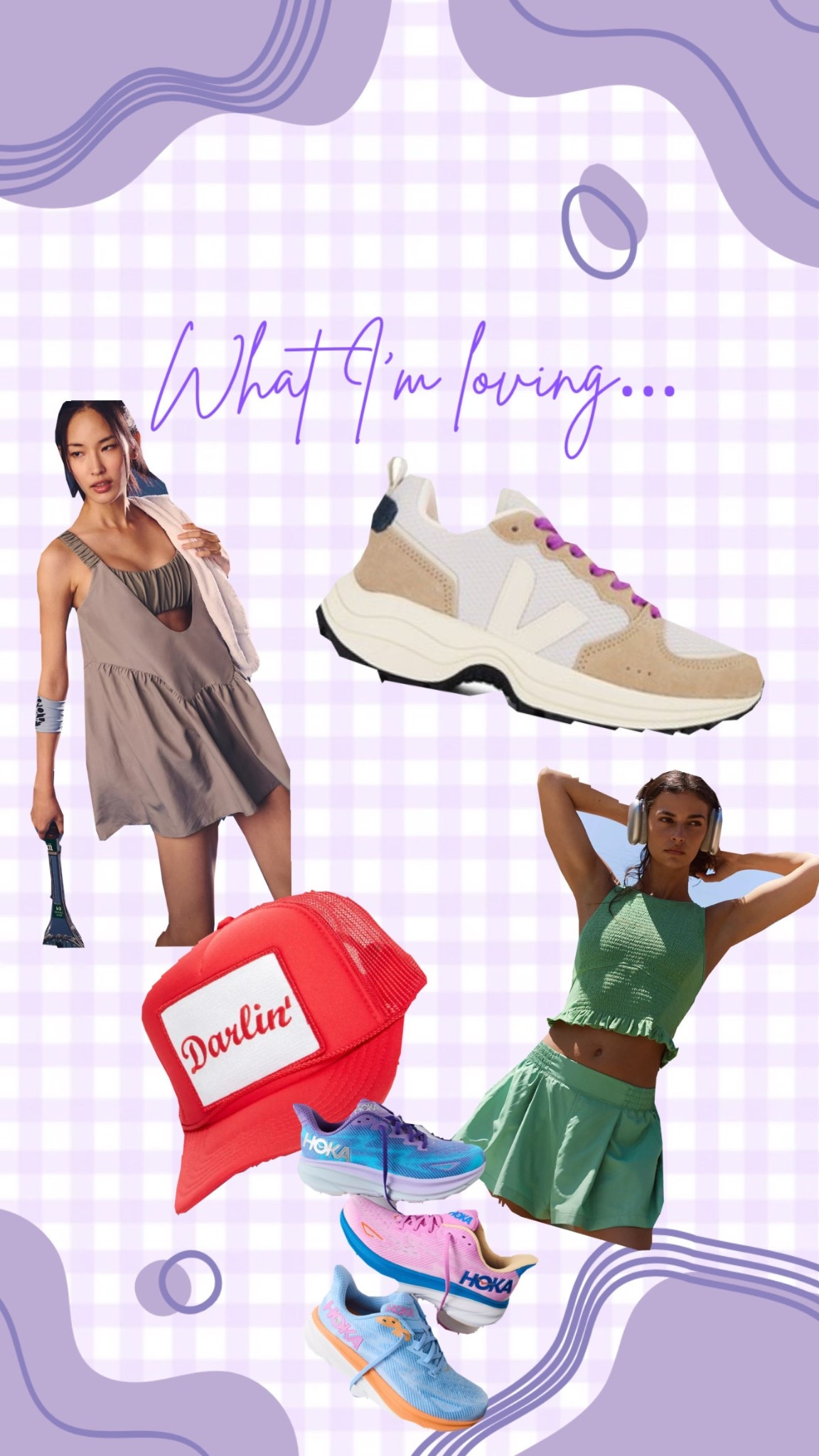 Things I’m loving spring summer

Free people
Trucker hat
Running shoes hokas 

#LTKStyleTip #LTKFindsUnder100 #LTKFindsUnder50