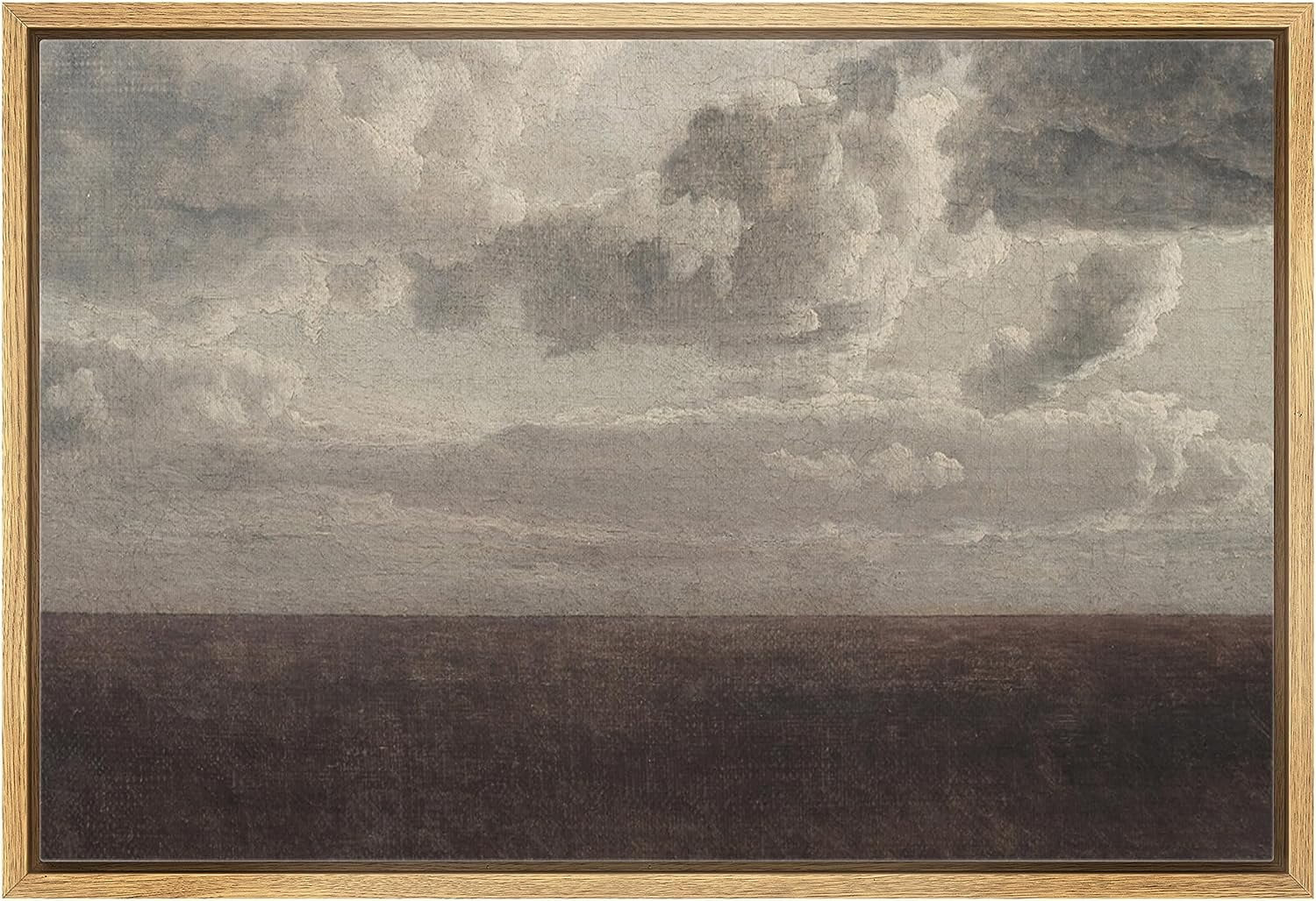 PixonSign Framed Canvas Print Wall Art Pastel Storm Cloud Landscape Nature Wilderness Illustratio... | Walmart (US)