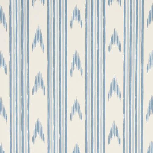 Schumacher Santa Barbara Ikat China Blue Wallpaper | DecoratorsBest | DecoratorsBest