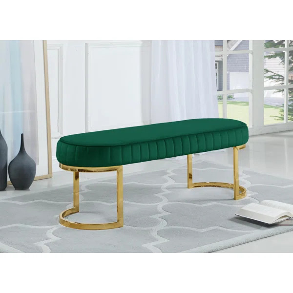 Ireland Velvet Upholstered Bench | Wayfair North America