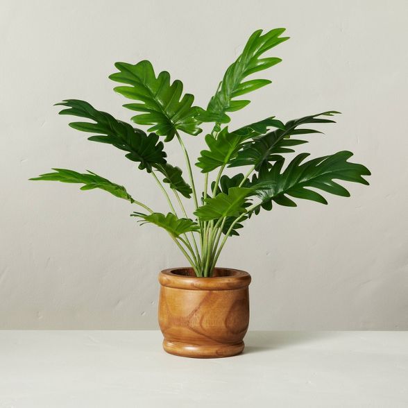 17&#34; Faux Philodendron Potted Plant - Hearth &#38; Hand&#8482; with Magnolia | Target