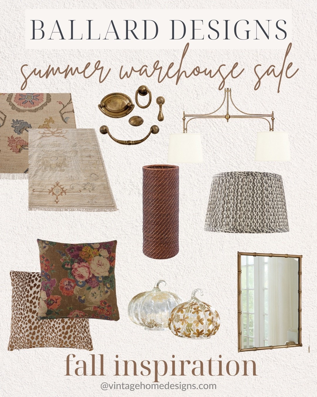 The Ballard Designs Summer Warehouse sale is going on now.

Everything is 20%-75% off plus free shipping.

These are a few of my favorite fall inspired items from Ballard Designs.

#LTKHome #LTKFindsUnder100 #LTKSaleAlert