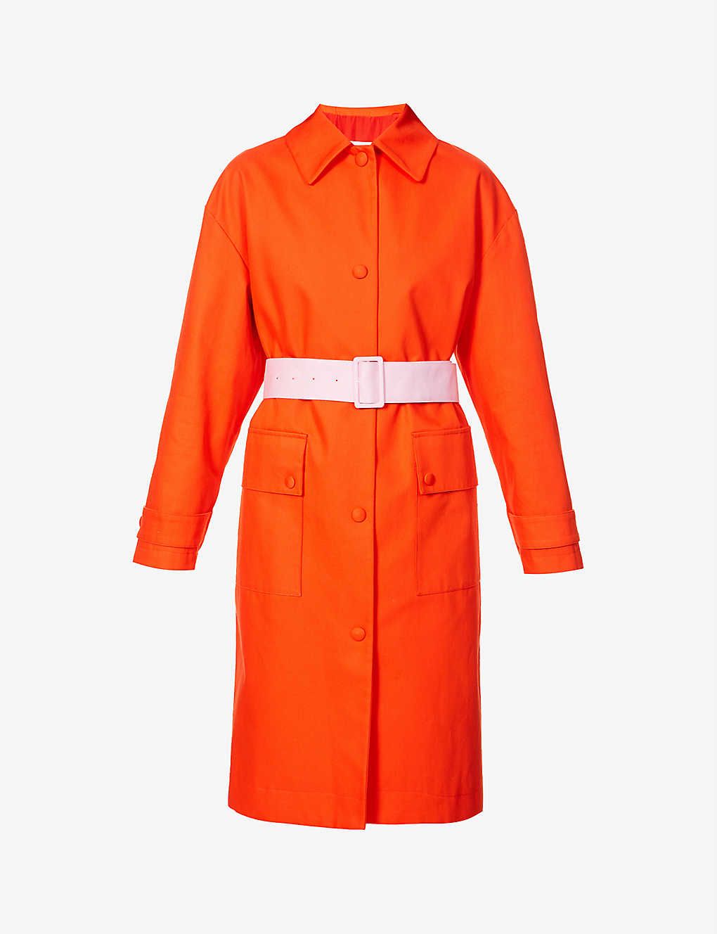 Belted cotton-twill coat | Selfridges