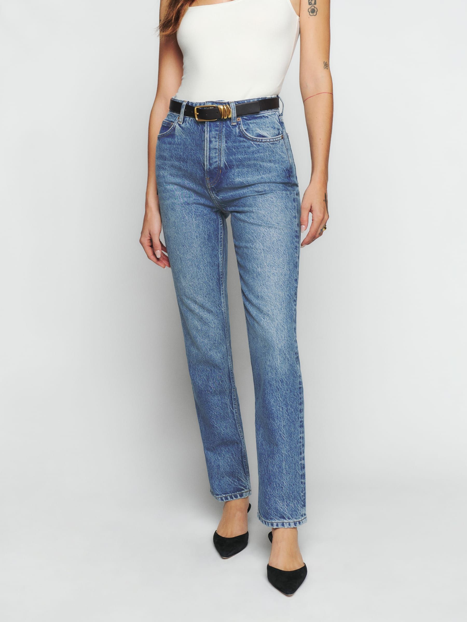 Cynthia High Rise Straight Jeans | Reformation (Global)