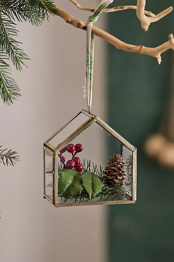 Fillable Greenhouse Brass + Glass Ornament | Terrain