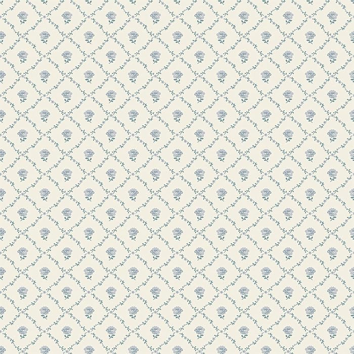 Laura Ashley Kate Pale Seaspray Blue Wallpaper | Amazon (UK)