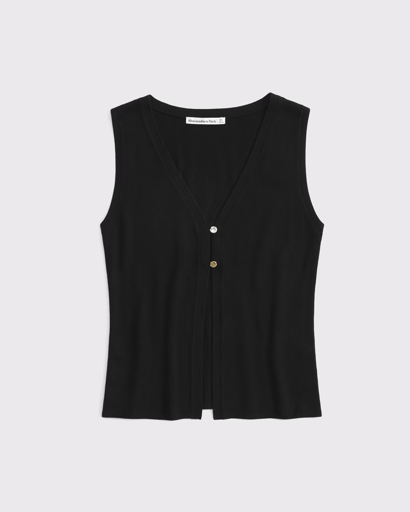 V-Neck Cutaway Sweater Vest | Abercrombie & Fitch (US)
