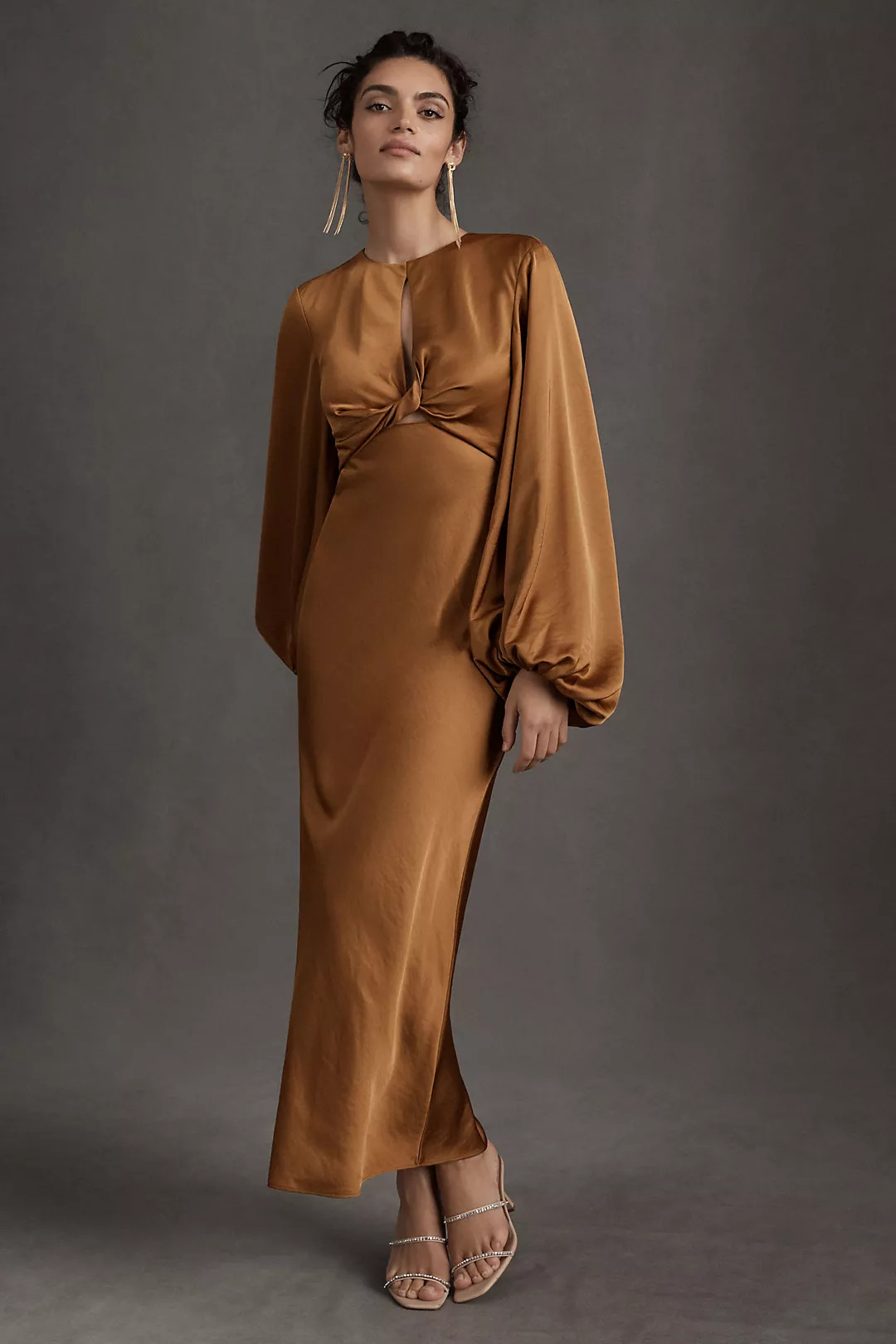 Significant Other Demi Backless Long-Sleeve Column Gown | Anthropologie (US)