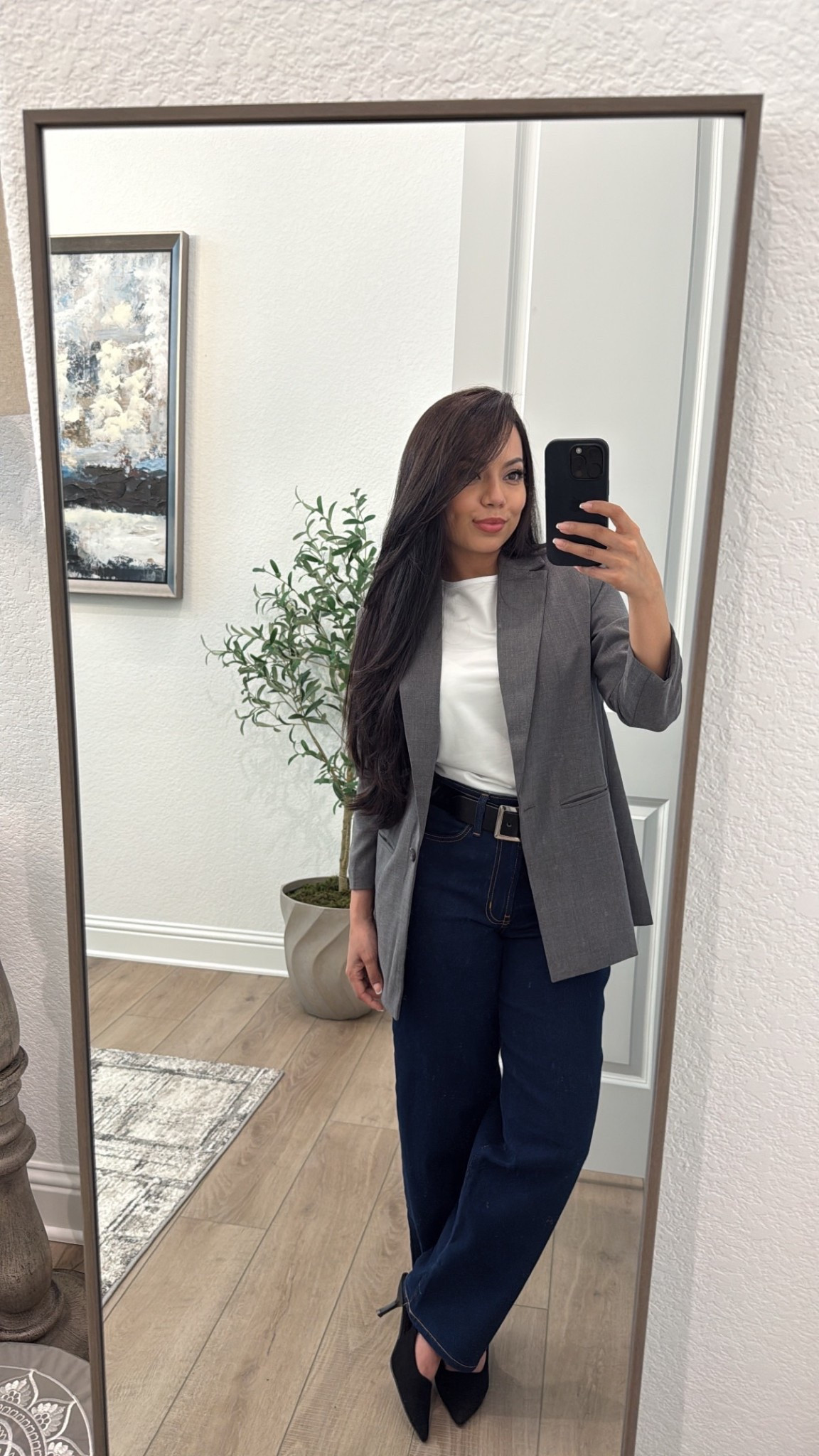 This blazer instantly became a fav! Wearing a size XS 
White top is from Bylt basics size XS 
Jeans are comfy wearing a size petite 4 
Kitten heels size 5 

#LTKSpringSale #LTKPetite
