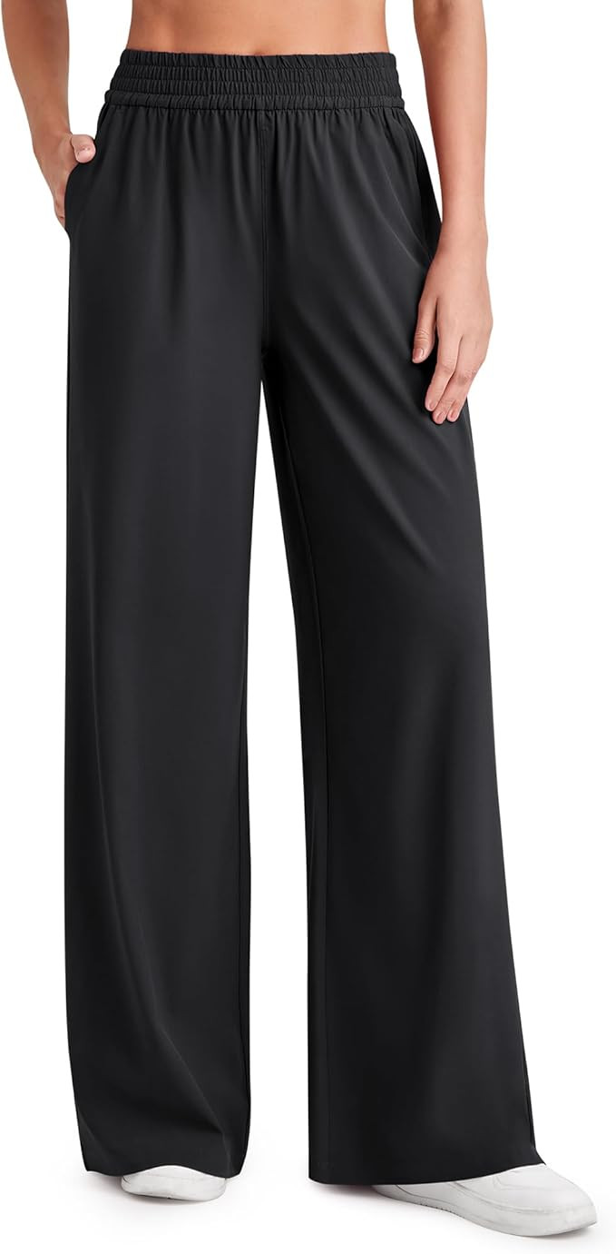 G4Free Lightweight Flowy Wide Leg Pants Women with Pockets Baggy High Waisted Lounge Trousers Sum... | Amazon (US)
