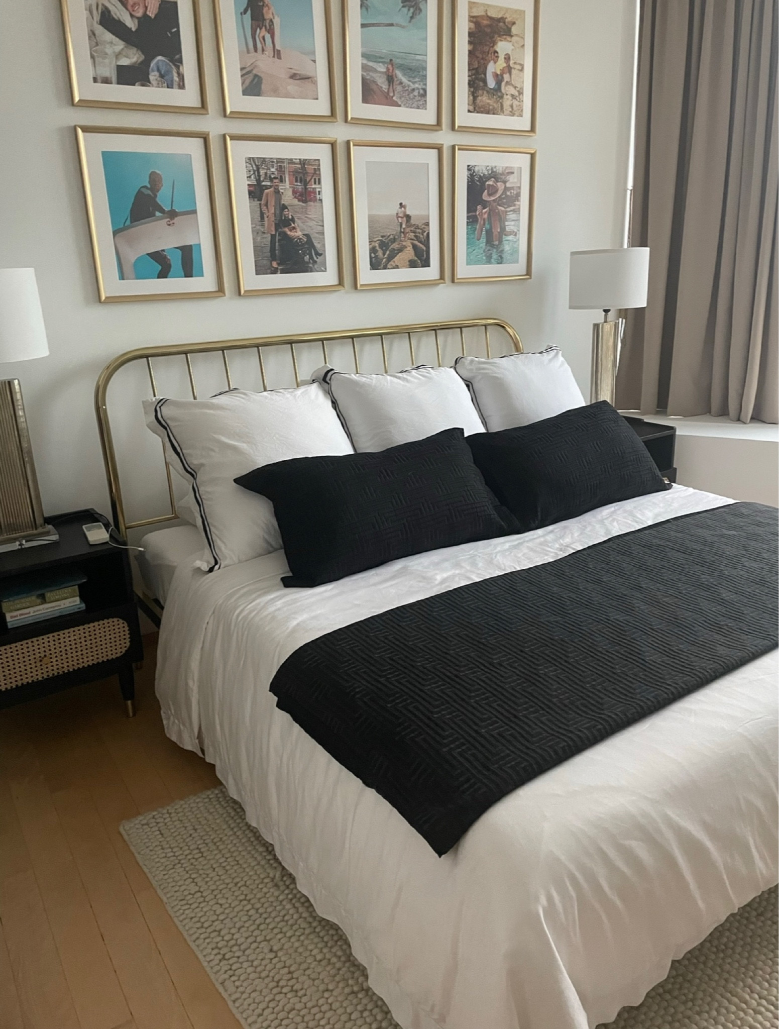 My exact bedding details! Our bed is a King size (but I order a super king size duvet) and then I have 4 regular pillows (2 cotton cases, 2 silk cases) and 3 euro square pillows! Finish off with 2 more decorative front pillows and a throw or coverlet for the look we have  

#LTKhome