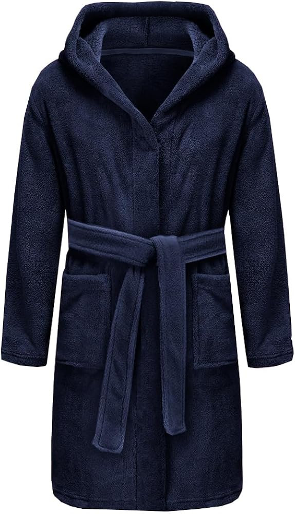 Kids Bathrobe, Toddler Hooded Soft Towel Robe for Girls Boys Terry Cloth Robes Sleepwear | Amazon (US)