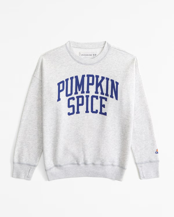 legging-friendly sporty graphic crew sweatshirt | Abercrombie & Fitch (US)