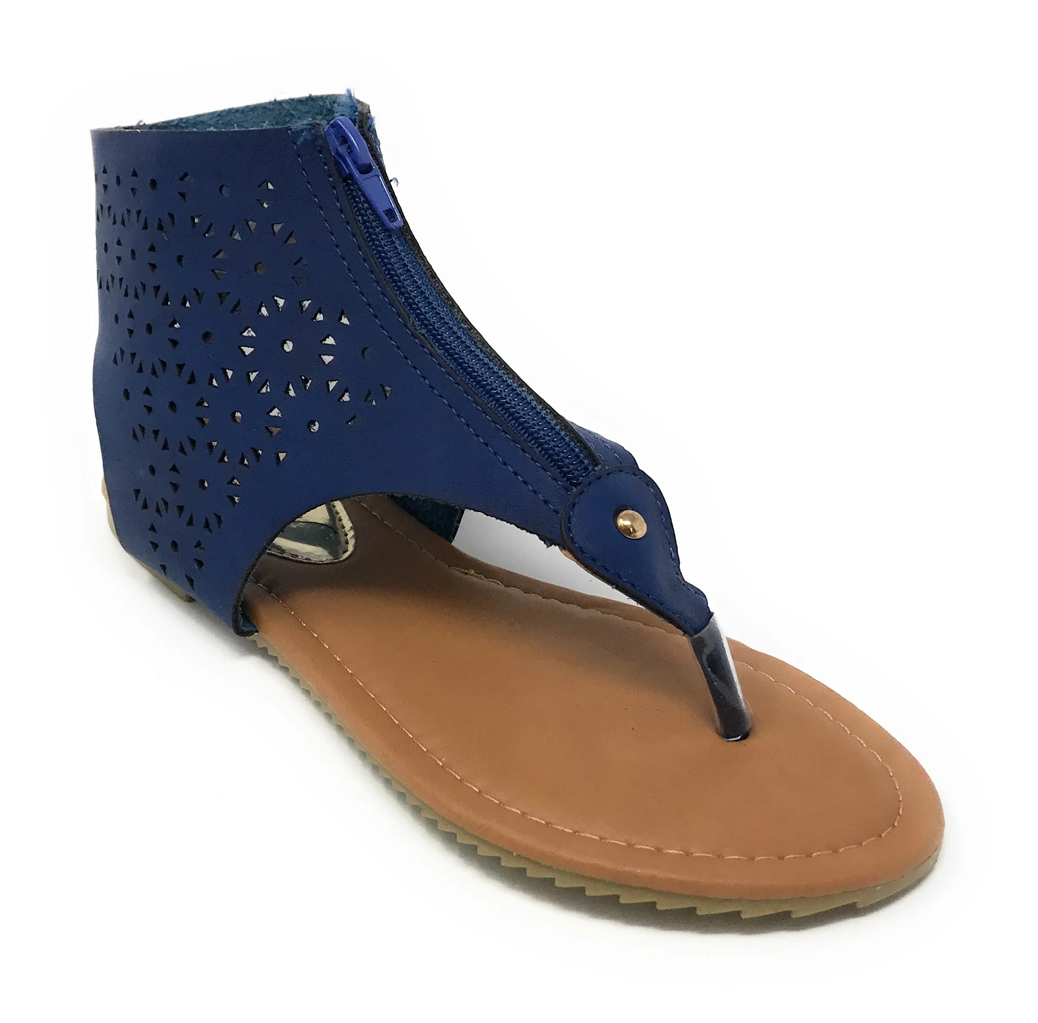 Victoria K Women's Laser Cutout Thong Front Sandals - Walmart.com | Walmart (US)