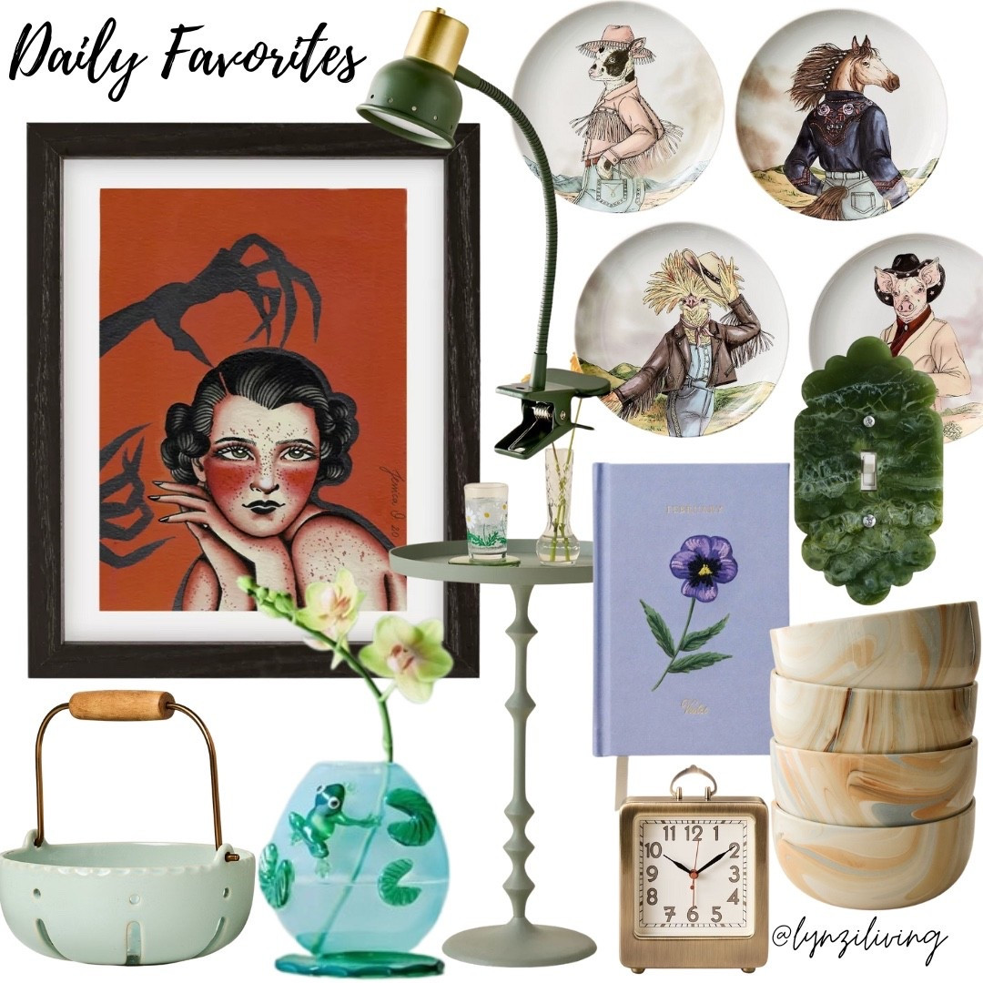 Daily favorites

Spring decor 2026, spring home decor 2026, spooky wall art, creepy wall art, dapper animals plates, western dinner plates, western salad plates, desk lamp, detachable lamp, berry basket, Berry bowl, frog vase, glass vase, bistro table, green side table, gold clock, analog clock, birth month journal, birth month notebook, floral notebook, marble bowls, green switch plate cover, marble switch plate cover

#LTKSeasonal #LTKHome