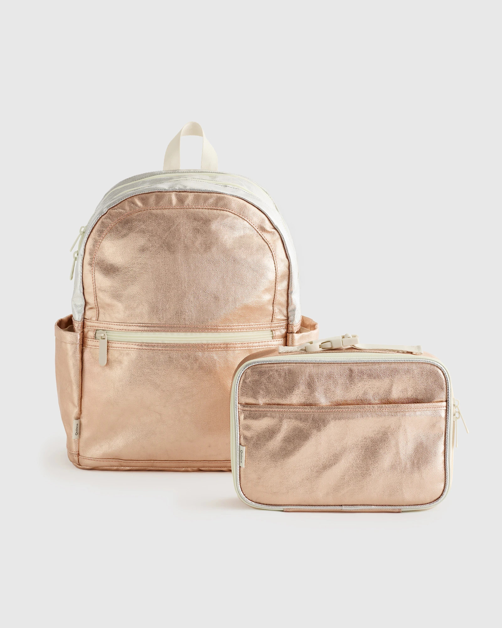 Recycled Double Pocket Backpack - Medium in Colorblock | Quince