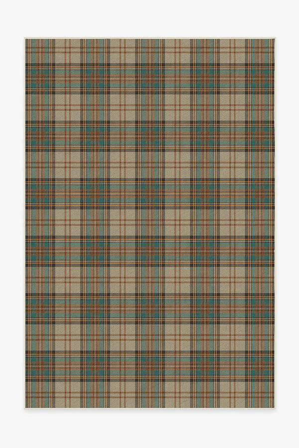 Dress Stewart Tartan Khaki Tufted Rug | Ruggable