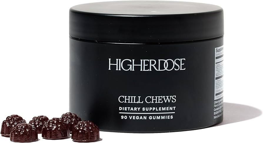 HigherDOSE CHILL Chews - Magnesium Gummy Vitamins - Adaptogen Magnesium Citrate Gummies with Reis... | Amazon (US)