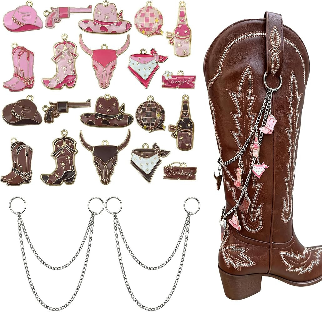 NOWNIN Western Cowboy & Cowgirl Charms for Boots Jewelry Making | Amazon (US)