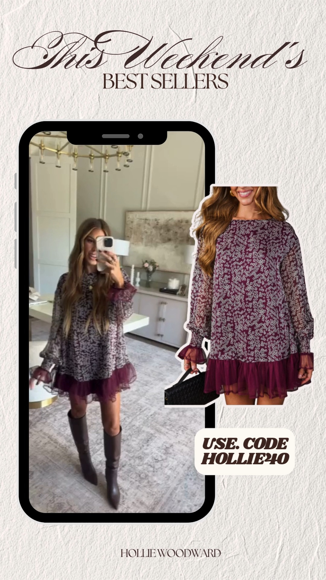 wearing a small! use code hollie40 for 40% off 🫶🏼 

 