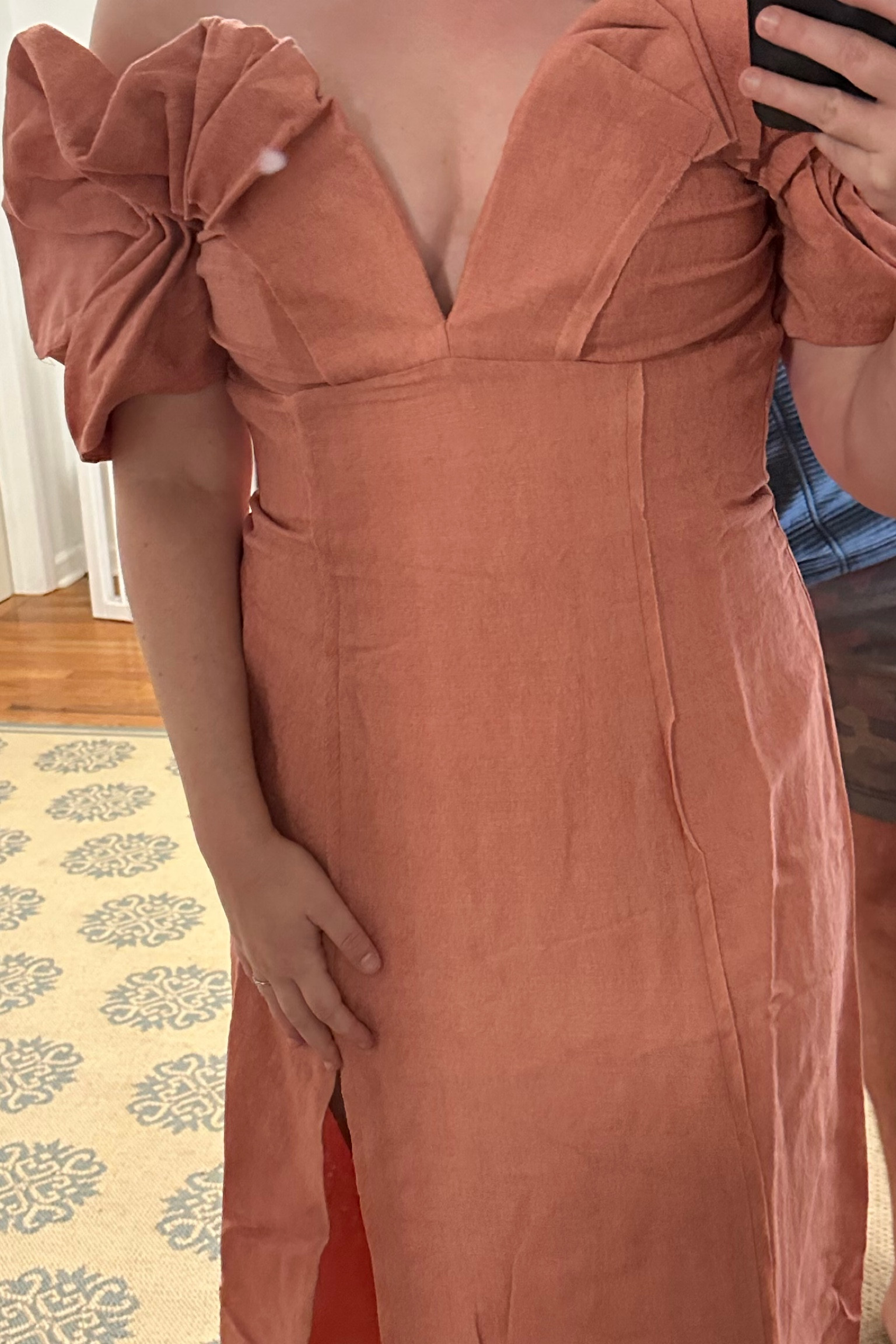 This Cult Gaia linen dress is such a beautiful rose color. I love the sweet off the shoulder neckline and side seam slit! Runs small so size up 1 size. It’s on major sale right now so hurry!! 🫶🏼

#LTKstyletip #LTKsalealert #LTKparties