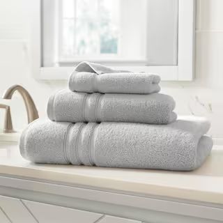 Turkish Cotton Ultra Soft Shadow Gray 6-Piece Bath Towel Set | The Home Depot