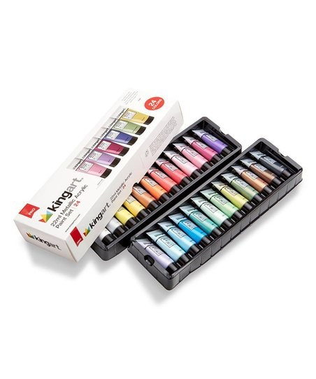KINGART™ 24-Pc. Metallic Acrylic Paint Set | Zulily