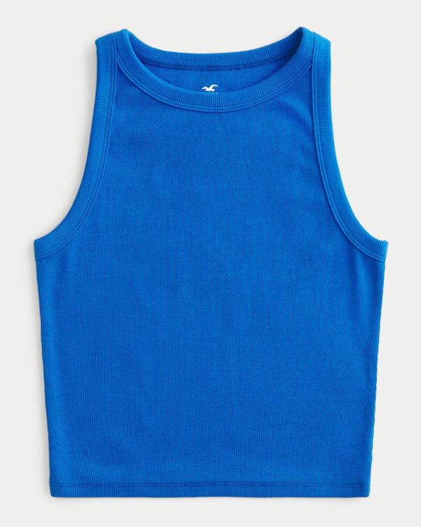 Ribbed High-Neck Tank | Hollister (US)